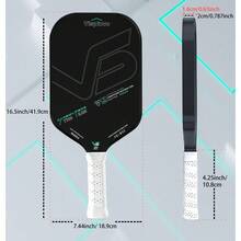 VISPINVO Pickleball Paddle, 16MM T700 Thermoformed Raw Carbon Fiber Pickleball Paddle, USAPA Approved, Polypropylene Honeycomb Core, Foam Injected Edges For Expanded Sweet Spot, Control And Balance - Multicolor - View 12