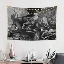 Tapiz de RAMMSTEIN, telón de fondo de pared, arte de pared, tapiz decorativo para el hogar adecuado para sala de estar, dormitorio, regalo de cumpleaños - Negro - Ver 2