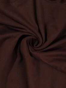 VIVINA Women Petite Solid Color Casual Minimalist Ruched Bodysuit, Autumn