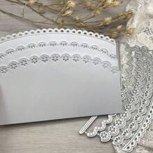 Silver Gray Metal Cutting Dies, Fantasy Flower Shape Edge Decor, Scrapbook Paper Craft Punch Tools,Back To School,School Supplies
