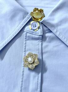 2pcs Button Cover For Shirt Flower Shape Cufflinks Covers Flower Sleeve Button Clip On Button For Dress Wedding Tux Decoration Button Clothing Accessories Gifts