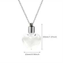 1 Peça Colar Gargantilha de Jóia Unissex com Pingente de Frasco de Perfume de Cristal Abrível em Gota D'água e Frasco de Sangue, DIY
