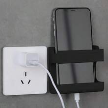 1/2/3/4pcs Wall Mounted Remote Control Storage Box, Mobile Phone Charging Bracket, Enclosure Type Storage Rack