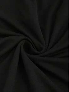 Petite Women's Minimalist High Stretch Solid Color Basic Fitted Bodysuit - Black - View 7