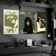 1 pezzo di Decorazione da parete con dipinto artistico in stile retrò classico della cantante Clairo Osters, bianco, Kawaii, senza cornice