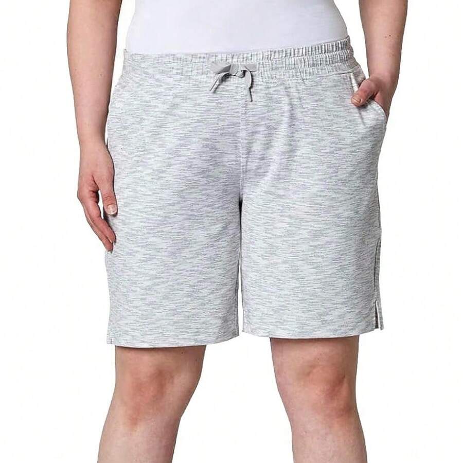 New Mondetta Ladies' Ultra-Soft Active Bermuda Short Extra Large XL Light Grey - 1 - View 1