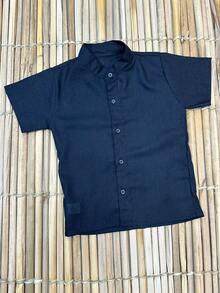BOYS LINEN SET T-SHIRT AND SHORTS /FASHION/PARTY/OUTING/SUMMER/ - Black - View 11