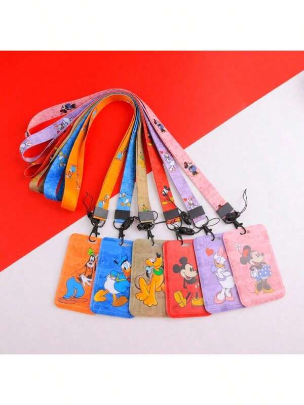 1 Stück Cartoon Studenten Ausweishülle, ausziehbares Lanyard Ausweishalter für Arbeit, Bus-/Metro-Karten Schutzhülle, Studenten Ausweishalter, Kindergarten Ausweishalter, Ausweishülle, Schulanfang Studenten Ausweishalter