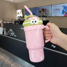1 buc/3 buc sticle de apă multi-piesă color dopamină 1250 ml + 700 ml + 300 ml cu mâner, sticlă de apă cu paie de mare capacitate, atractivă și practică, potrivită pentru călătorii, sport, uz la birou, diverse cadouri de sărbători și ziua de naștere