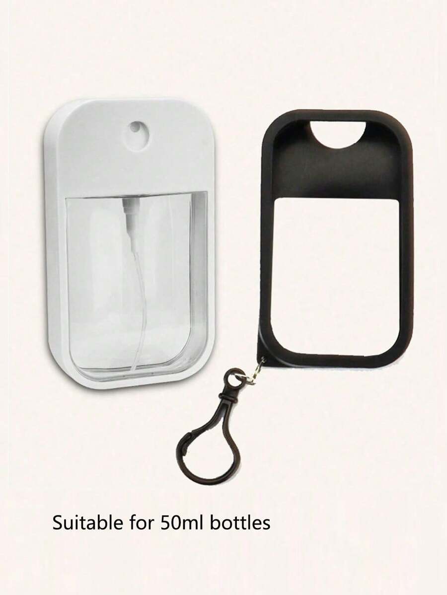 1 pieza Estuche de silicona compatible con pulverizador de desinfectante de manos, estuche protector con llavero para Power Mist y Glow Mist de 30ml, accesorio de regalo de pulverizador de desinfectante de manos para cumpleaños y graduación