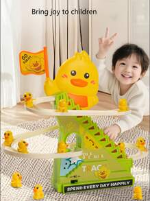 The Yellow Duck Automatic Climbing And Sliding Toy Is Perfect For Birthday And Holiday Gifts. Manual Installation Of Track (Requires Two No. 5 Batteries To Be Provided),Duck,Sensory Toys,Ducks