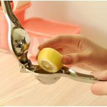 Exprimidor manual de acero inoxidable, exprimidor manual de limón, extractor de jugo de naranja, herramienta para hacer jugo de fruta en casa, 1 pieza