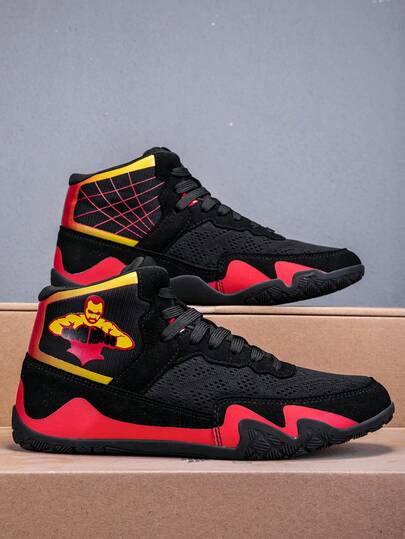 TACHUAN 1 Pair Women's Professional Wrestling Shoes, High-Top Fighting Boxing Training Shoes, Kickboxing Muay Thai Martial Arts Shoes