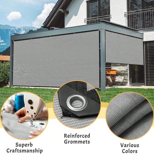 Tela de repuesto para toldo, estilo pérgola, de poliéster, impermeable y bloqueador UV, con ojetes, ajuste universal para cubierta de gazebo para patio, jardín, fiesta al aire libre