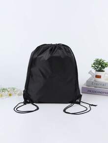 1pc Waterproof Lightweight Drawstring Bag, Large Capacity Backpack, Outdoor Sports Backpack For Cycling Walking Running, Simple Casual Solid Color Backpack For Men And Women - Multicolor - View 3