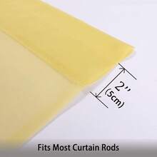 White Sheer Curtains 84 Inches Long 2 Panels Set, Sheer White Curtains Living Room/Bedroom, Rod Pocket Voile Sheer Panel Drapes, 2pcs, Each 42 X 84 L - Yellow - View 5