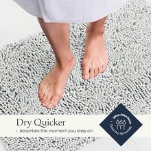 BELADOR Bathroom Rugs Sets 2 Piece- Plush Bath Mat Set Quick-Dry Soft Chenille Mat With Rubber Backing, Absorbent Rug Set, Washable Bath Rugs - Bath Mats 24x17 + 30x20 - 07 White - View 3