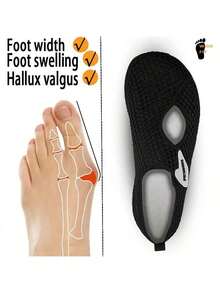 新款女士水鞋；沙滩鞋、涉水鞋、凉鞋、户外游泳鞋、潜水鞋、防滑轻便水鞋；女士涉水鞋；速干赤足水袜；水上运动鞋 - 黑色 - 查看 6