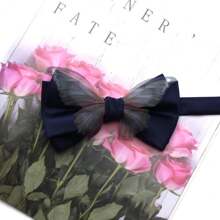 Creative Butterfly Bow Tie Men Necktie Solid Color Adjustable Soft Textured Bowknot Bridegroom Groomsman Cravat