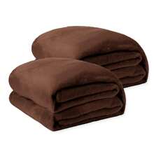 Kit 2 Plain Blankets For Couples In Microfiber 1.80 X 2.00 - Beauty & Comfort - 套件 2 棕色 - 查看 1