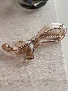 1个女士香蕉夹，适合日常外出、休闲通勤、旅行、约会、晚餐，可搭配春夏服装，夹子，发夹，发卡，发爪，发饰，头部饰品，女士发饰，发夹 - 彩色 - 查看 7