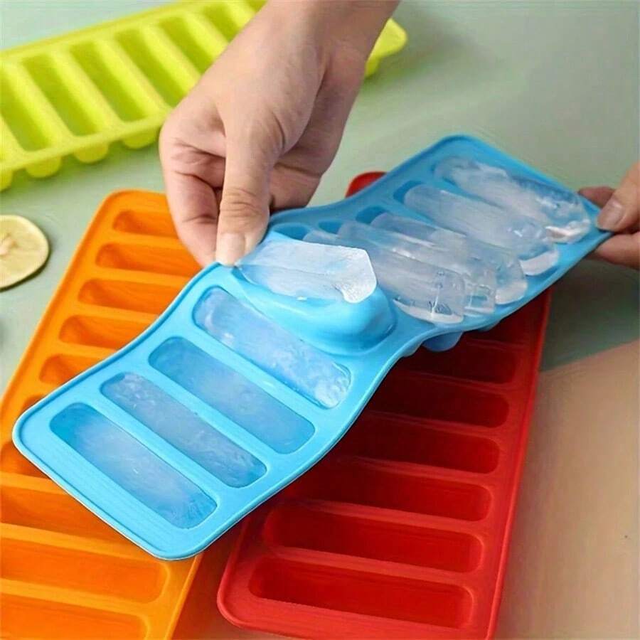 1/4pcs Ice Tube Tray, Perfect Ice Bar Mold, Suitable For Small Mouth Sports Water Bottles, Bottled Soda, Silicone Ice Bar Tray For Restaurants - Multicolor - View 1