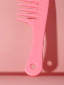 1 Portable Paddle Hairbrush, Wide Tooth Mini Comb, Plastic Detangling Travel Brush, Suitable For Styling Curl, Long & Wet Hair, Unisex