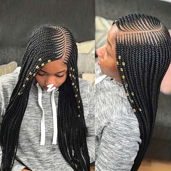 Perruque frontale en dentelle pleine de 36 po pour femmes - tresses de cornrows à double dentelle, Locs de papillon synthétique prédémêlé, fibre résistante à haute température, perruque à Twist Box avec raie sur le côté, perruque à Faux Locs noirs pour un look naturel, remplacement de cheveux | Perruque à raie latérale | Perruque de cheveux synthétiques