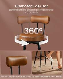 VASAGLE Barstools - Brown - View 8