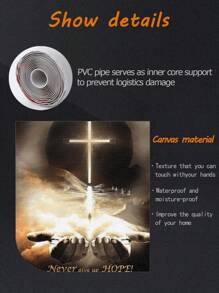 1 Stück Wandkunst, Poster, Religion, christliche Leinwandmalerei im Holzrahmen - Handgottes Zitat Muster, inspirierendes Zitat Leinwandkunst, Dekoration zum Aufhängen für Zuhause, Büro, Badezimmer, Wohnzimmer, Geschenk für sie, ihn