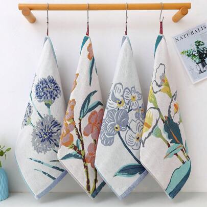 2/3 件套提花四层纱布毛巾套装，吸水厚实柔软，不起毛，适合家庭和旅行使用，适用于美容院、酒店运动、家居必需品、毛巾、皮肤护理等场合