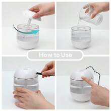 1pc USB Cold Mist Humidifier | Colorful Gradient Nightlight, Suitable For Quiet Air Humidifiers In Bedroom, Nursery, Office, And Indoor Plants,The Perfect Gift - White - View 11