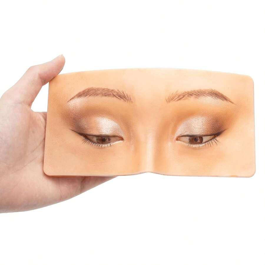 Makeup Practice Face Board 3D Realistic Pad, Reusable Eyeshadow Practice Eyes For Makeup Artist Board Makeup Practice, Eyeshadow Eyeliner Eyebrow Mapping Realistic Face Skin Make Up Practice Face