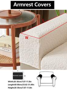 1件装弹力沙发套，防滑全覆盖沙发座套，绒面四季通用沙发垫套，加厚沙发套，可机洗，防尘，宠物友好，适用于卧室、办公室、客厅、L型沙发以及1/2/3/4人沙发 - 米色 - 查看 15