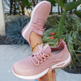 2025 New Summer Mesh Breathable Sports Shoes, Women's Casual Lightweight Fashion Sneakers, Versatile Running Shoes