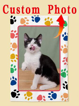 2 piezas Toallas personalizadas con impresión de huella de pata de animal estilo moderno y simple, toallas multiusos adecuadas para cumpleaños, Día de San Valentín, parejas, viajes, Acción de Gracias, Navidad, Año Nuevo, Halloween, mascotas, aniversario, para el hogar, cocina, baño, sala de estar, dormitorio en todas las estaciones