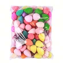 Juego de 5 piezas/10 piezas de esponjas mini coloridas para maquillaje, esponjas para maquillaje no absorbentes para uso seco y húmedo, de colores y formas aleatorias, compañeras para corrector y fijación de maquillaje, regalo de Navidad/regalo de amigo