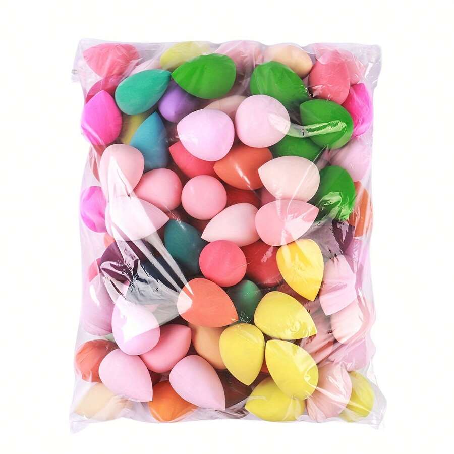 Juego de 5 piezas/10 piezas de esponjas mini coloridas para maquillaje, esponjas para maquillaje no absorbentes para uso seco y húmedo, de colores y formas aleatorias, compañeras para corrector y fijación de maquillaje, regalo de Navidad/regalo de amigo