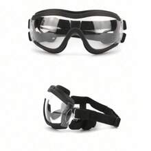 A Pair Of Transparent Pet Goggles, Waterproof, Windproof, Sun Proof, And UV Resistant Big Dog Glasses, Adjustable Head Circumference