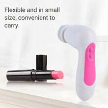 5-in-1-Multifunktionsgerät zur elektrischen Gesichtsreinigung, Porenreiniger, Bürstenmassagegerät (Pink)