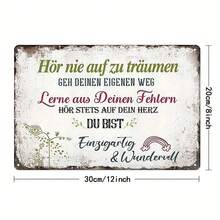 1 Stück Retro Metallschild, Freunde sind wie Sterne Wandkunst Deko, Eisenmalerei, Vintage Logo Garage Wanddekoration, Café Bar Wohnzimmer Wanddekoration Schild, 20 x 30 cm