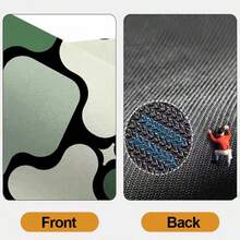 1 件优雅绿叶图案防滑可洗硅胶地垫，适用于家庭入口、浴室、厨房，完美的家居装饰礼物