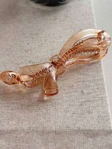 1个女士香蕉夹，适合日常外出、休闲通勤、旅行、约会、晚餐，可搭配春夏服装，夹子，发夹，发卡，发爪，发饰，头部饰品，女士发饰，发夹 - 彩色 - 查看 4