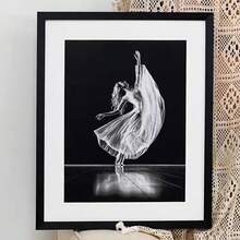 1 Pieza Marco De Fotos De Madera De Doble Uso, Para Colgar En La Pared Y Mostrar En La Mesa, Con Papel De Fotografía Aleatorio, Adecuado Para El Hogar, El Dormitorio, La Sala, El Comedor Y La Sala De Estar - Negro - Ver 7