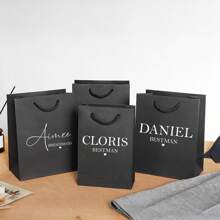 1 pièce Sac cadeau personnalisé pour demoiselle d'honneur et garçon d'honneur, sac cadeau pour fête de mariage, sac de faveur personnalisé pour enterrement de vie de jeune fille/garçon, cadeau de mariage de qualité premium