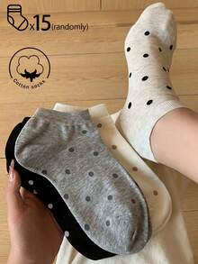 20/15/1/3/5/10 pares de calcetines de algodón para mujer, calcetines cortos, calcetines invisibles, calcetines blancos, calcetines negros, calcetines para mujer, calcetines lindos, calcetines para niñas, para otoño/invierno/primavera/verano, con detalles de malla transpirable, diseño de agujero con guía de respiración, absorción de humedad, suaves y lisos, aptos para diversas vacaciones, deportes, ocio, negocios y otros usos diarios, se pueden usar durante todo el año, las combinaciones de colores son aleatorias. - Multicolor - Ver 11