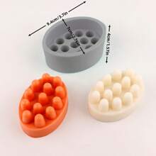 1pc Massage Brush-Shaped Reusable Silicone Mold - Easy Release DIY Mold For Handmade Soap, Aromatherapy Candles & Plaster Diffuser Stones