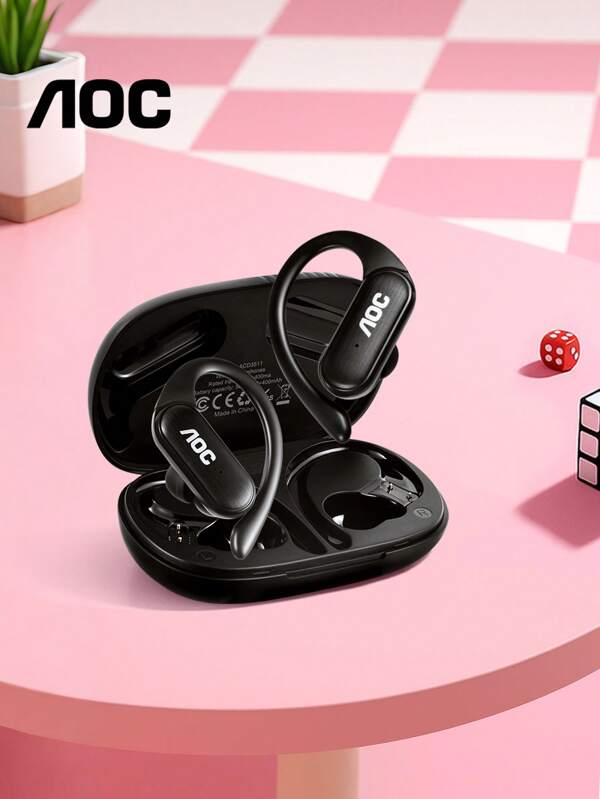 AOC AOC Bluetooth Wireless Earbuds Earhook Bluetooth Headphones Heavy Bass HiFi Stereo Headphones For Students And Office Work, Sports And Leisure Headphones, Best Gift For Festivals