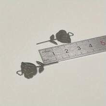 (2 Needles + 1 Ring) Rose Stainless Steel Mobile Phone Card Needle SIM Card Pick-Up Needle SIM Card Pick-Up Needle - Grey - View 2