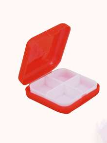 1pc 4 Grids Medicine Storage Box - Blue - View 8